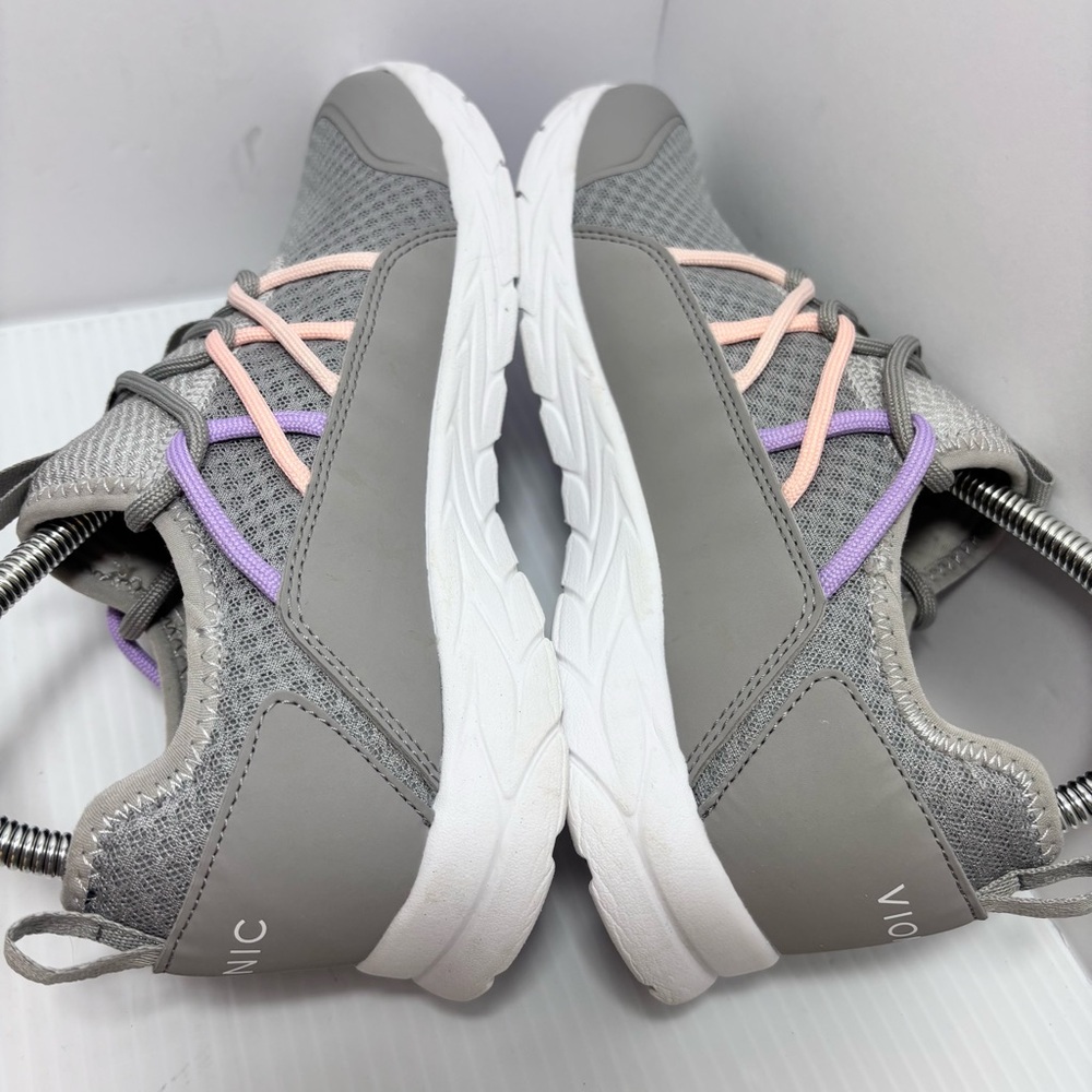Vionic Gray Athletic Sneakers with Pink and Purple Accents - Picture 9 of 15